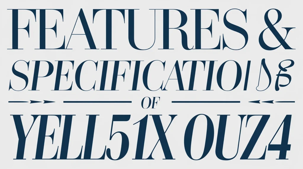 Features & Specifications of Yell51X Ouz4