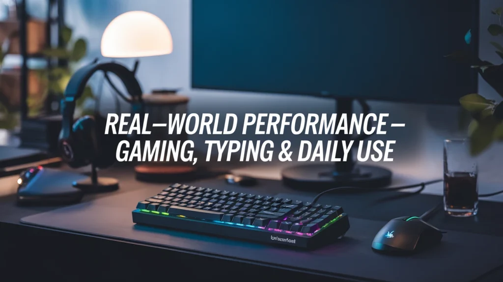 Real‑World Performance — Gaming, Typing & Daily Use