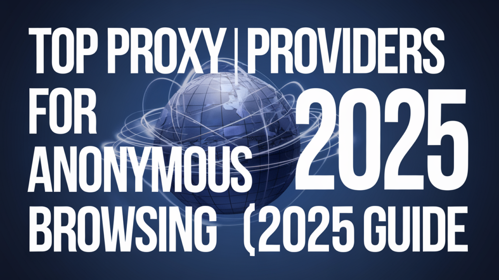 Top Proxy Providers for Anonymous Browsing (2025 Guide)
