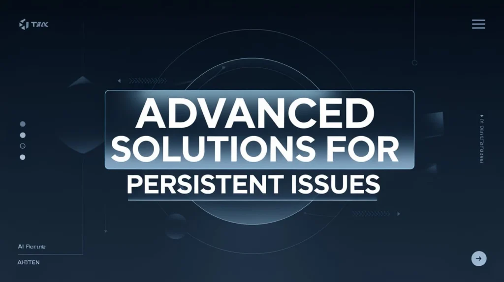 Advanced Solutions for Persistent Issues 