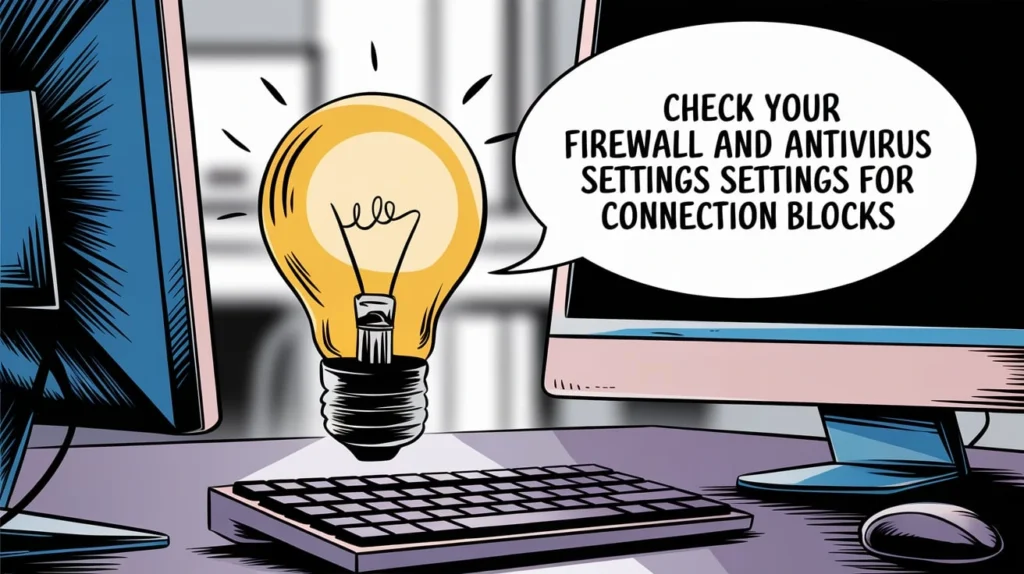 Check Your Firewall and Antivirus Settings for Connection Blocks