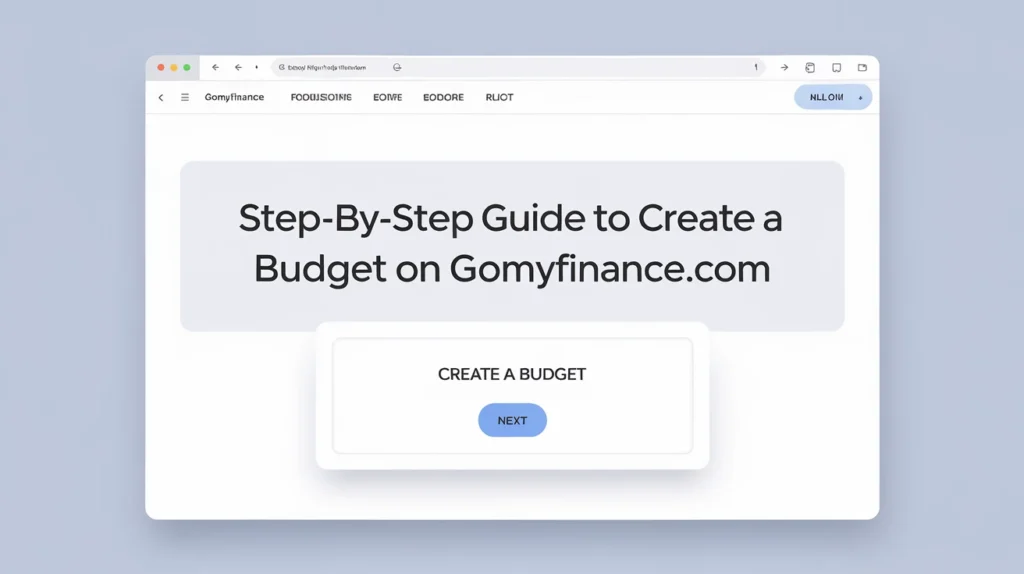 Step-by-Step Guide to Create a Budget on GoMyFinance.com