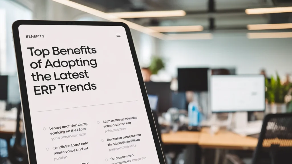 Top Benefits of Adopting the Latest ERP Trends