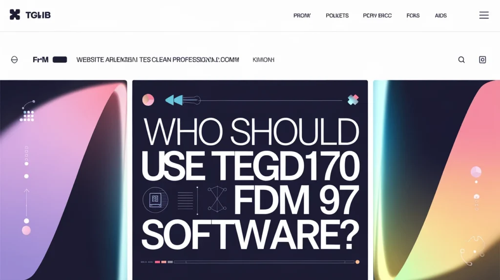 Who Should Use TGD170 FDM 97 Software?